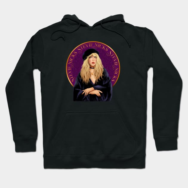 Stevie Nicks Gold Dust Emblem Hoodie by LittleBunnySunshine